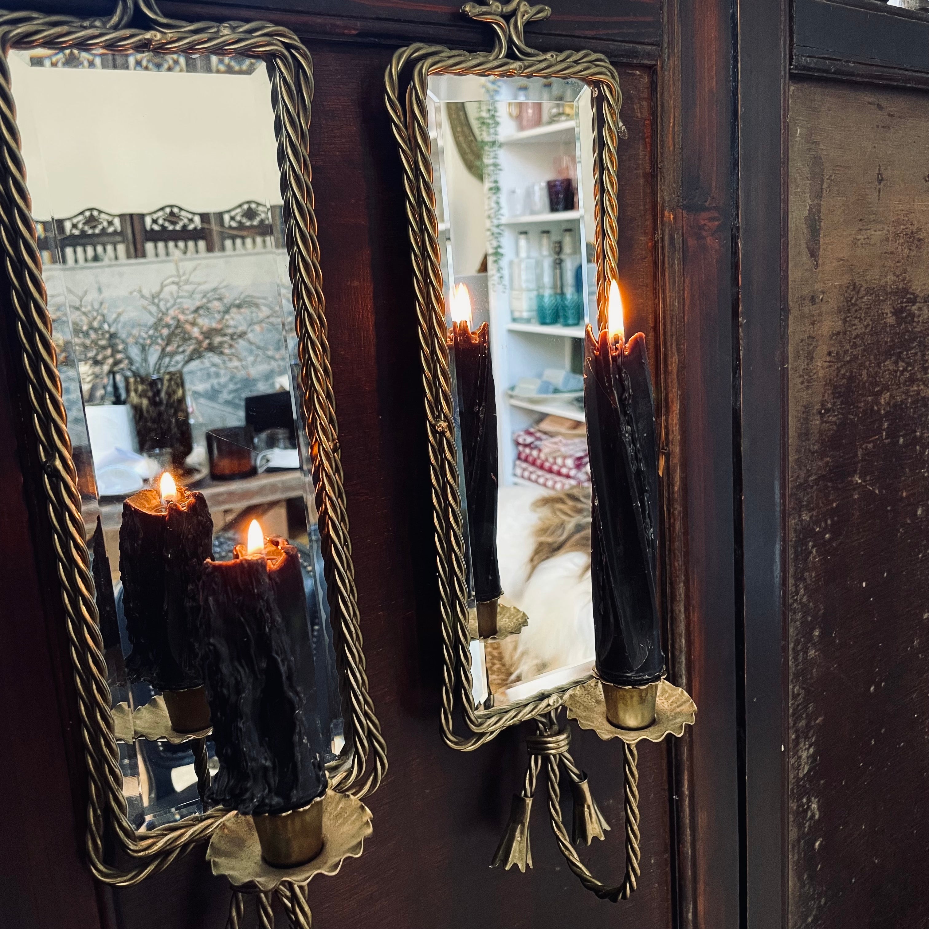 Adorable Pair of Marine Rope Effect Sconces