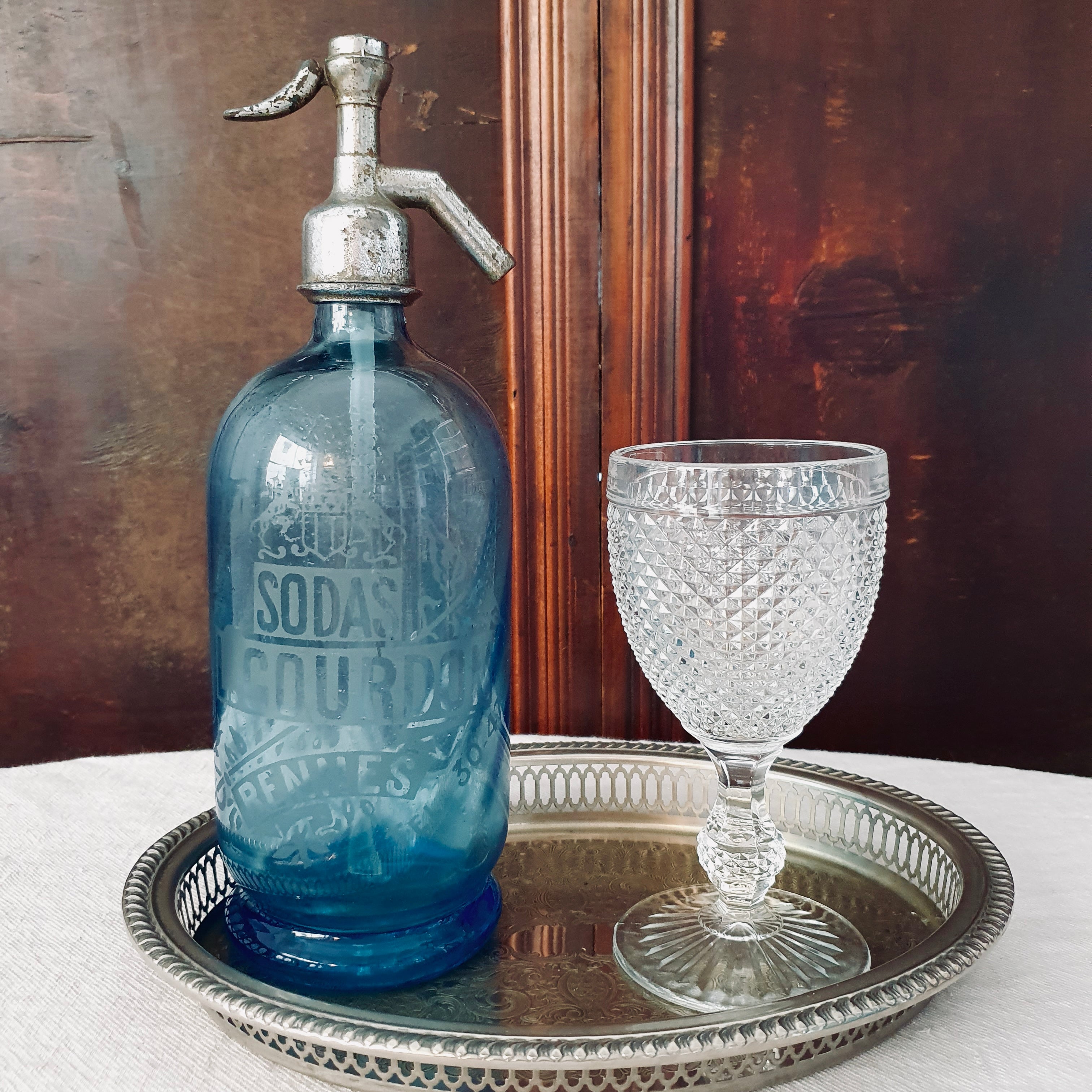 French Soda Siphon, P. Buisson Rennes Blue, Circa 1930