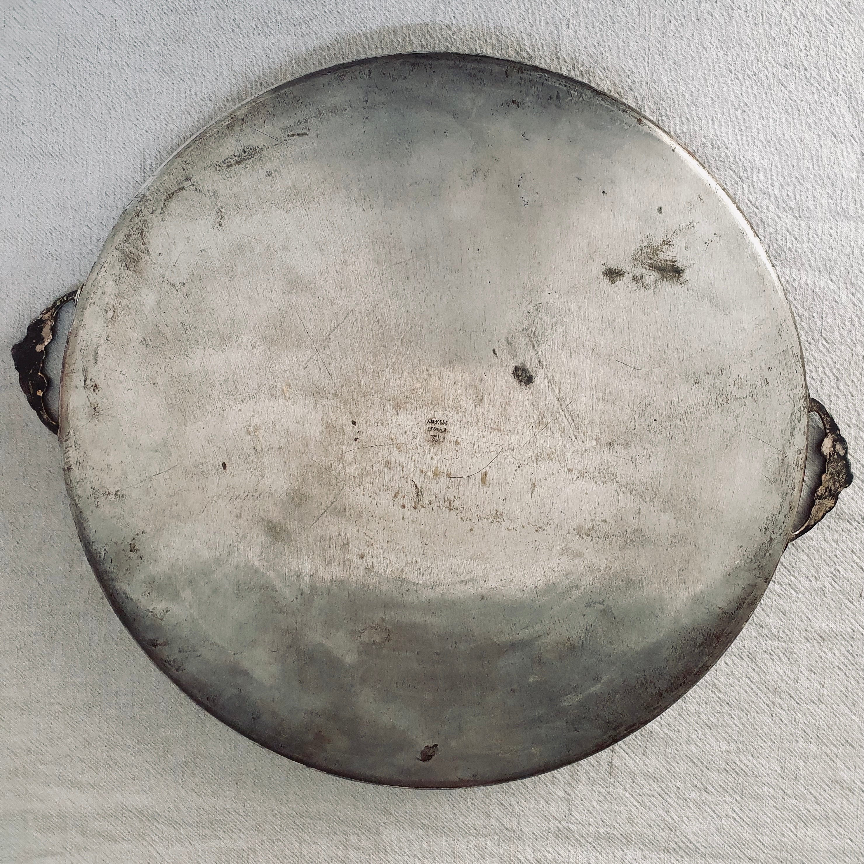Round Silver Plated Galley Tray