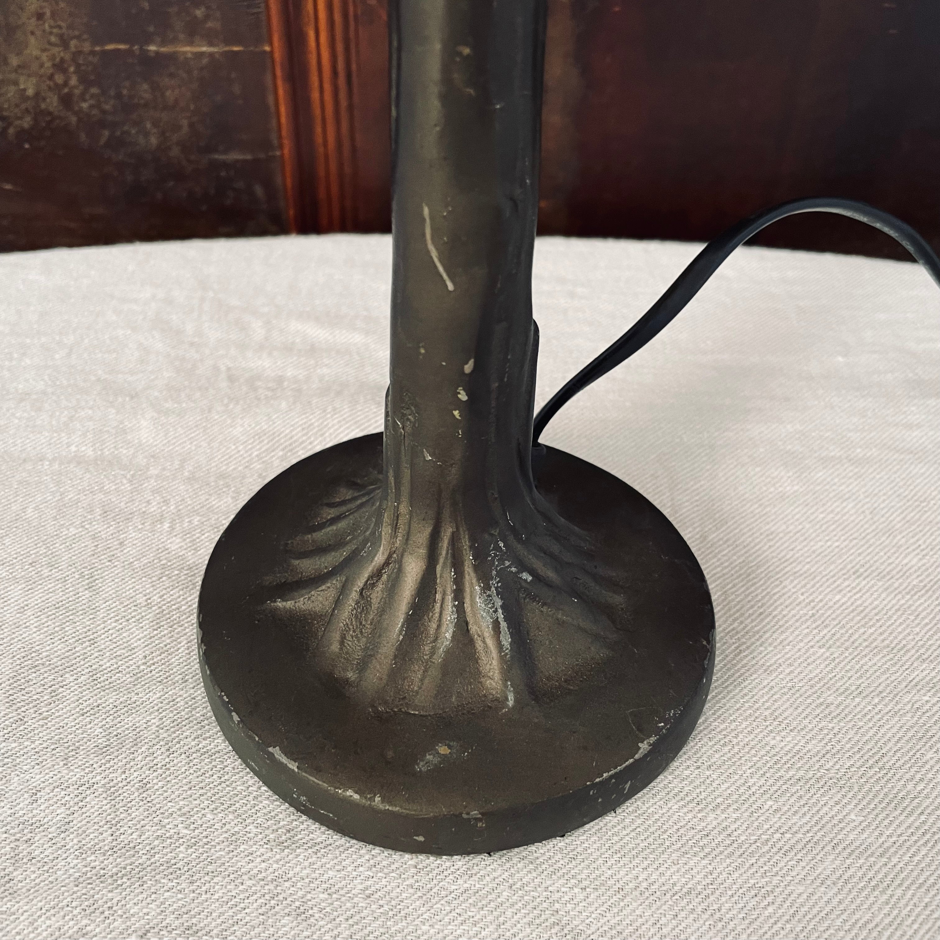 Single tortoise print lamp with Arboreal Base