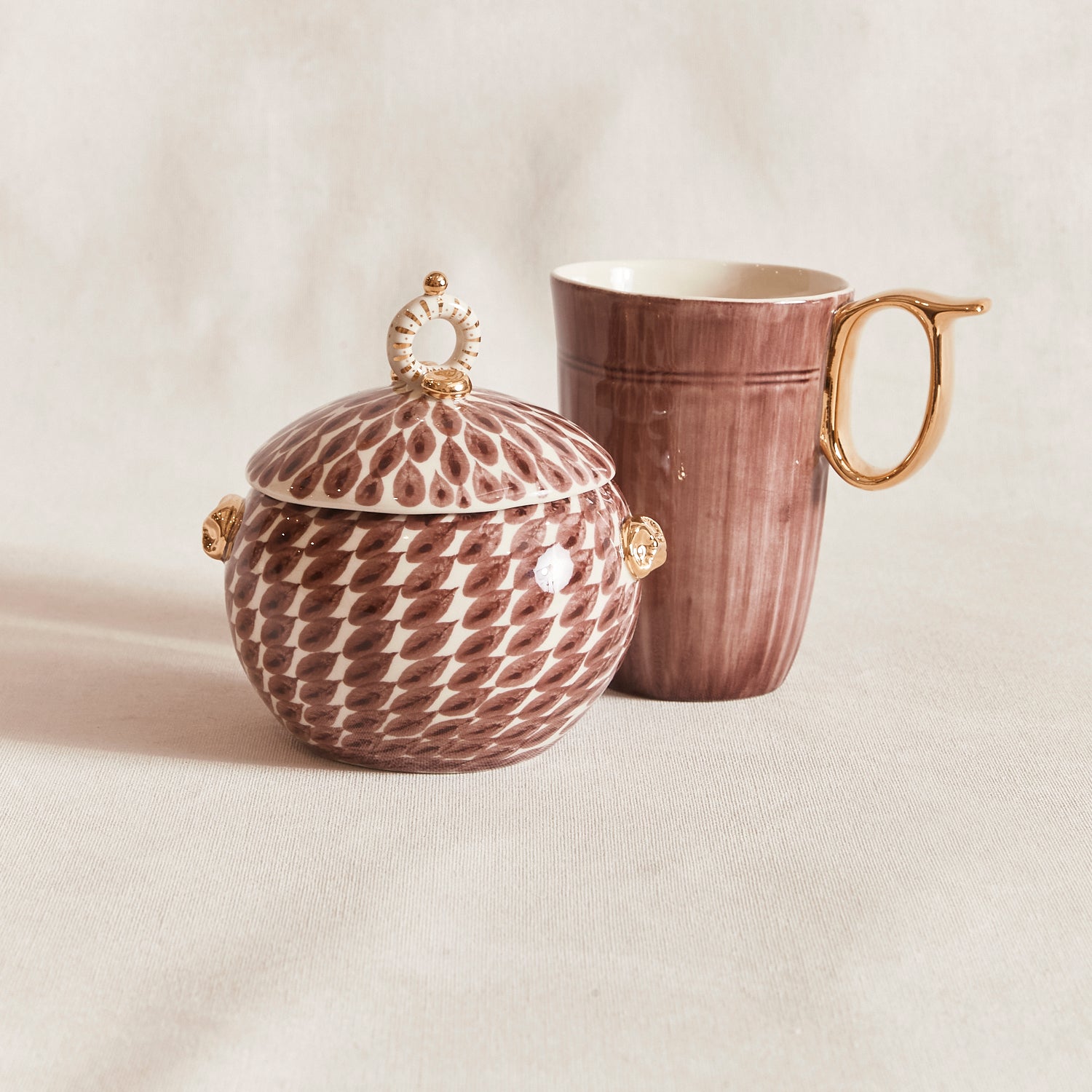 Lidded Sugar Bowl - Lilac