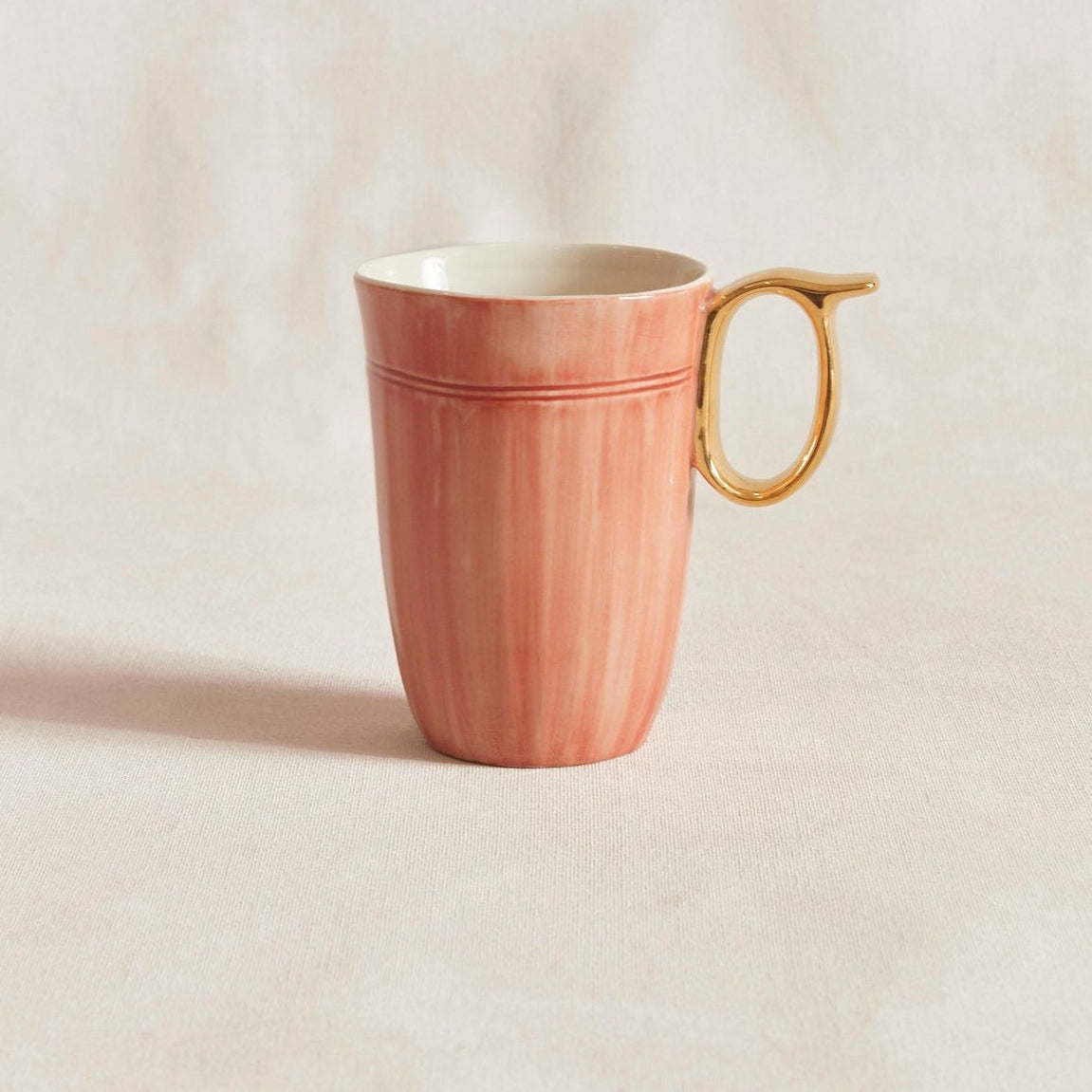 Malmo Ribbed Mug - Coral