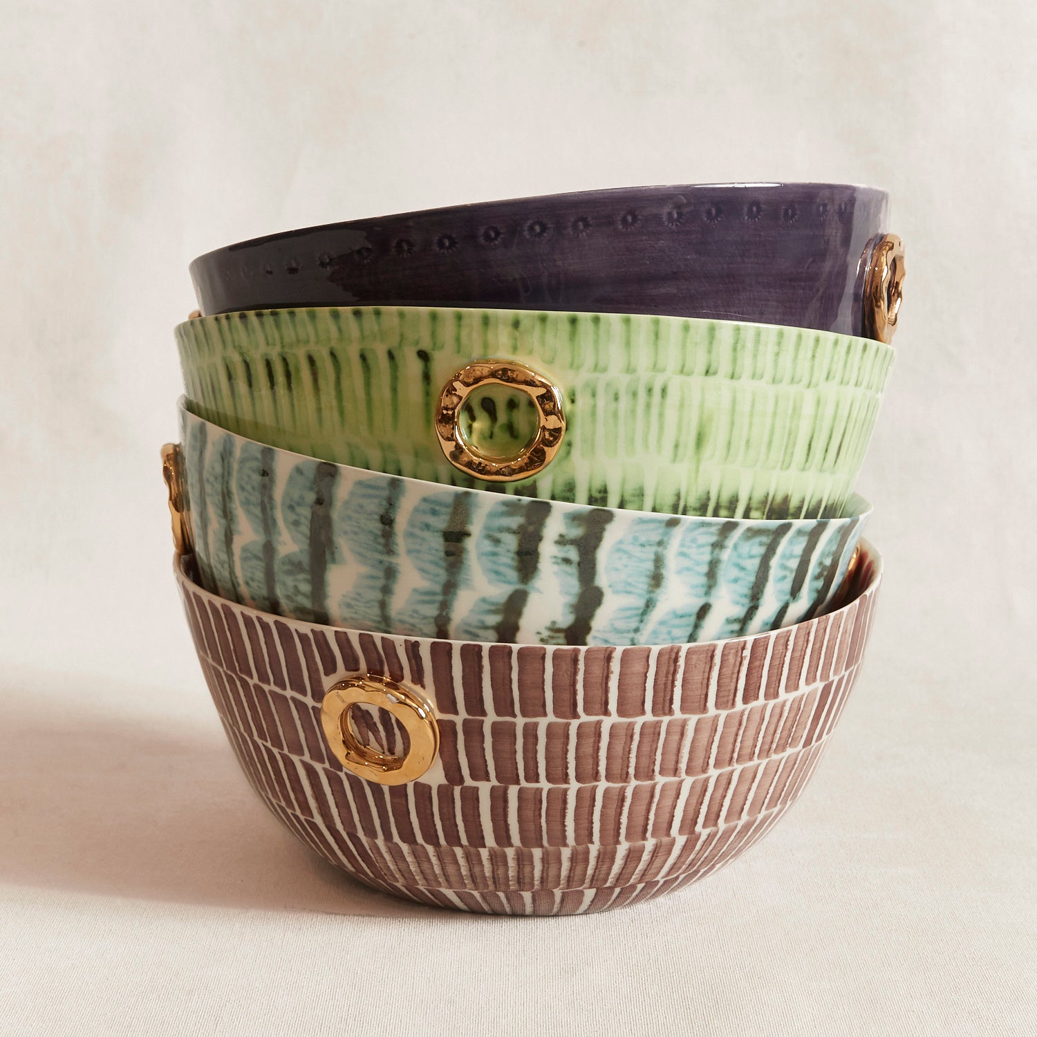Bespoke bowl - Lilac/Red Dash