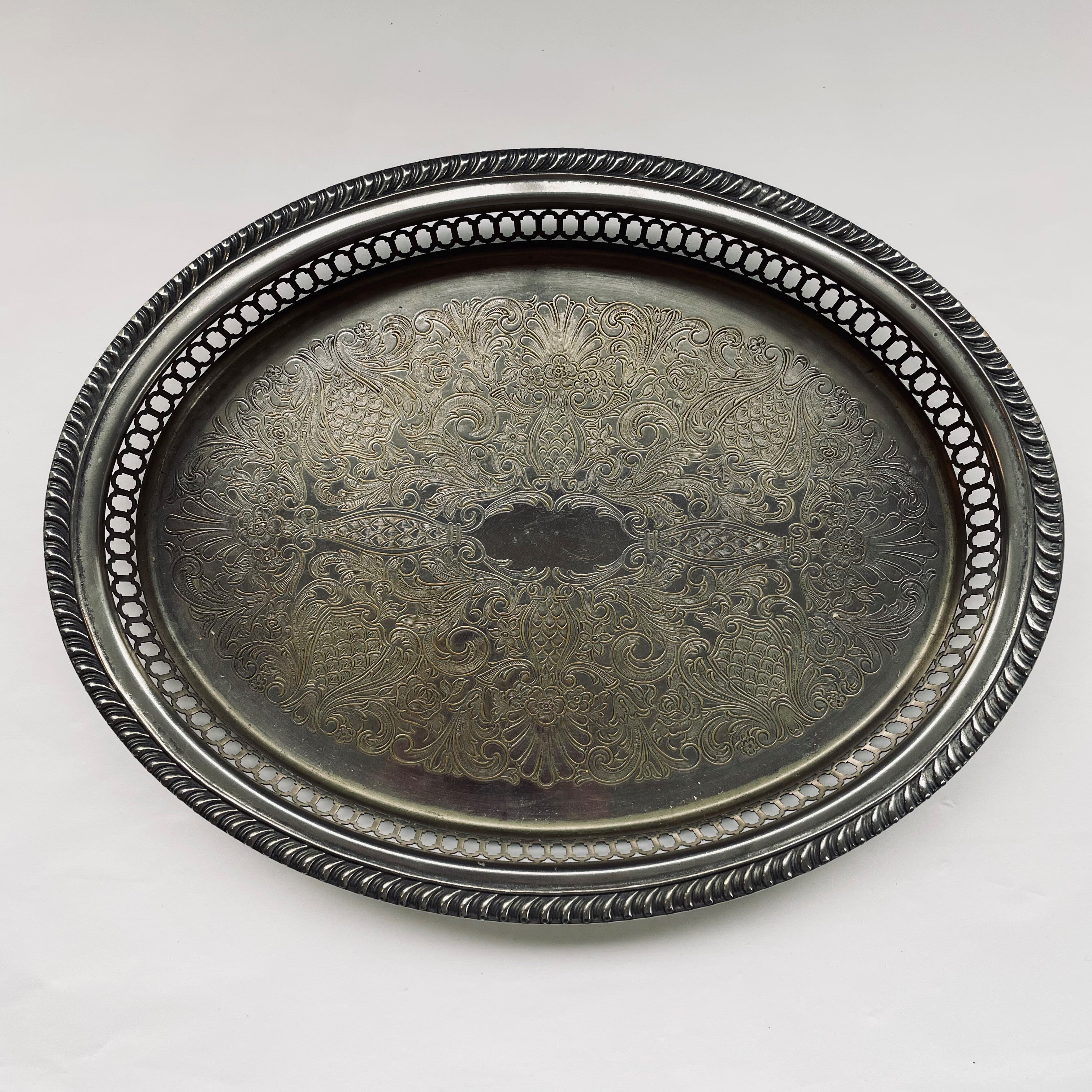 Vintage Silver-Plated Galley Tray (29cm)