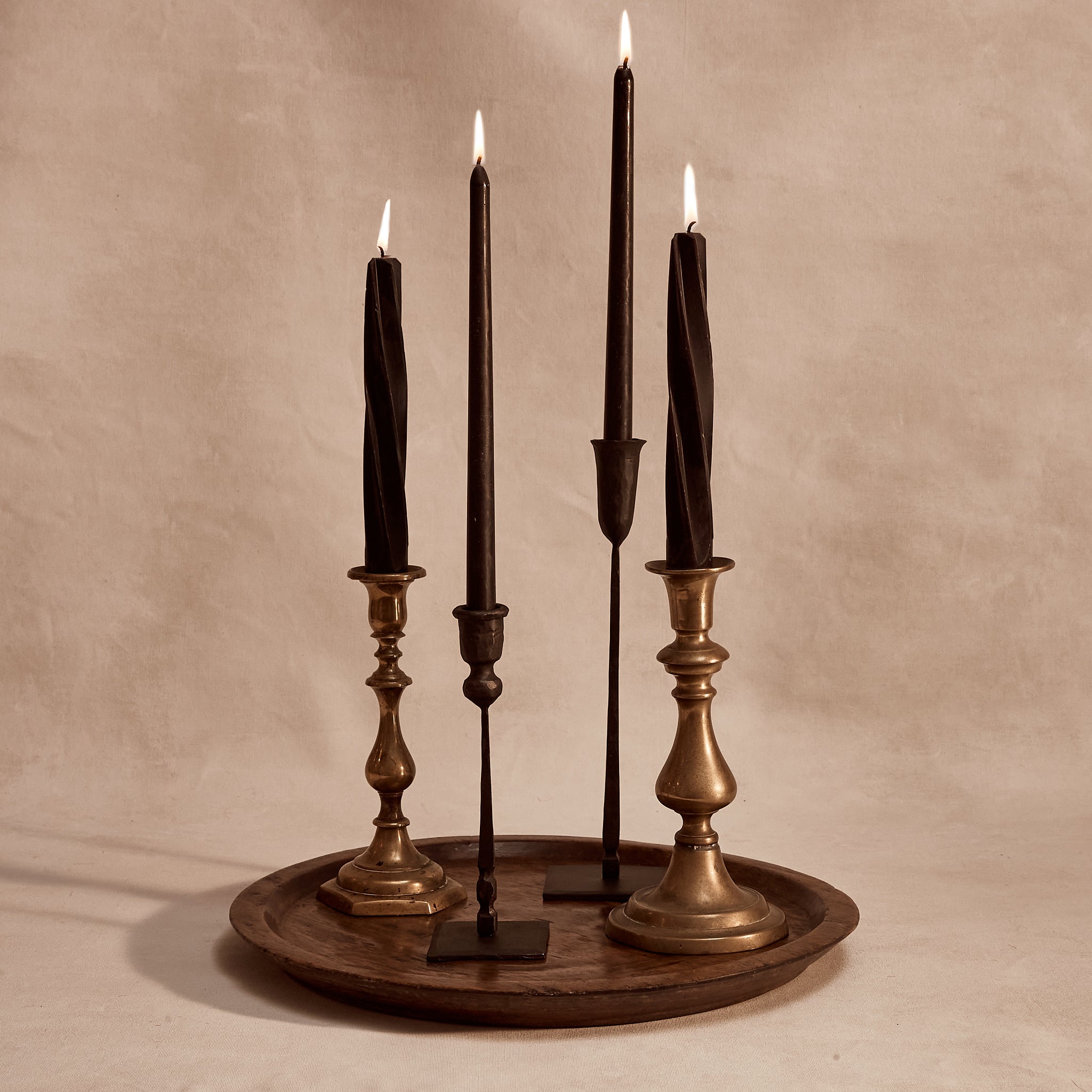 Black Twist Tapers (pair) - 9"