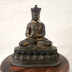 Serene Sino Tibetan Bronze Monk