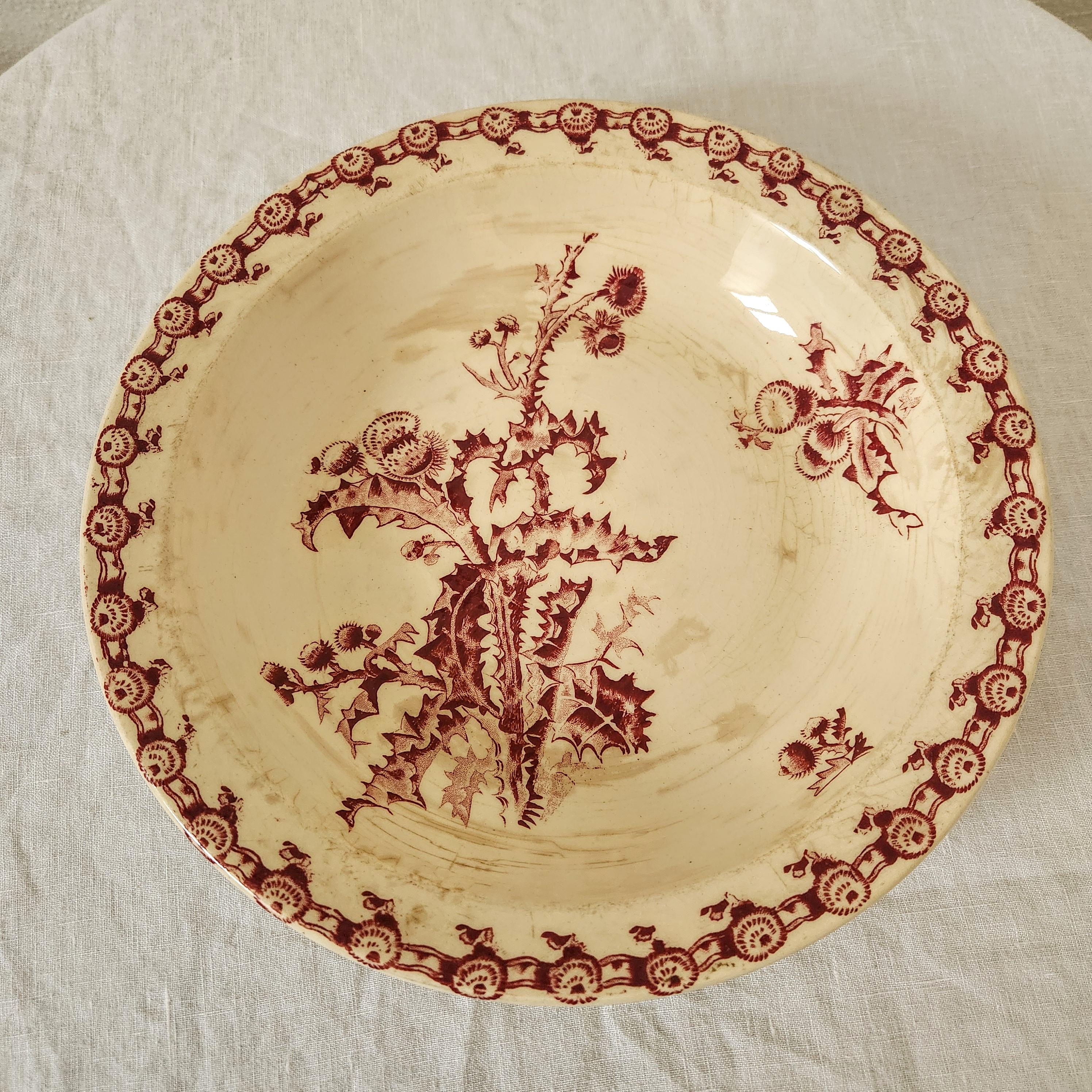 Antique Gien Soup Bowl