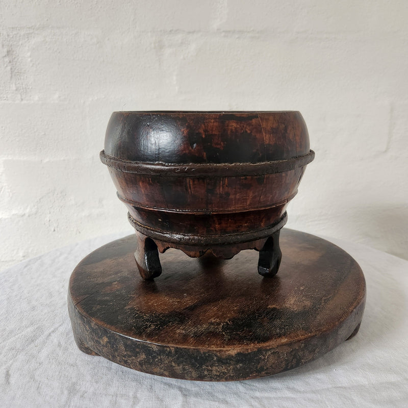 Wooden Pot on Legs