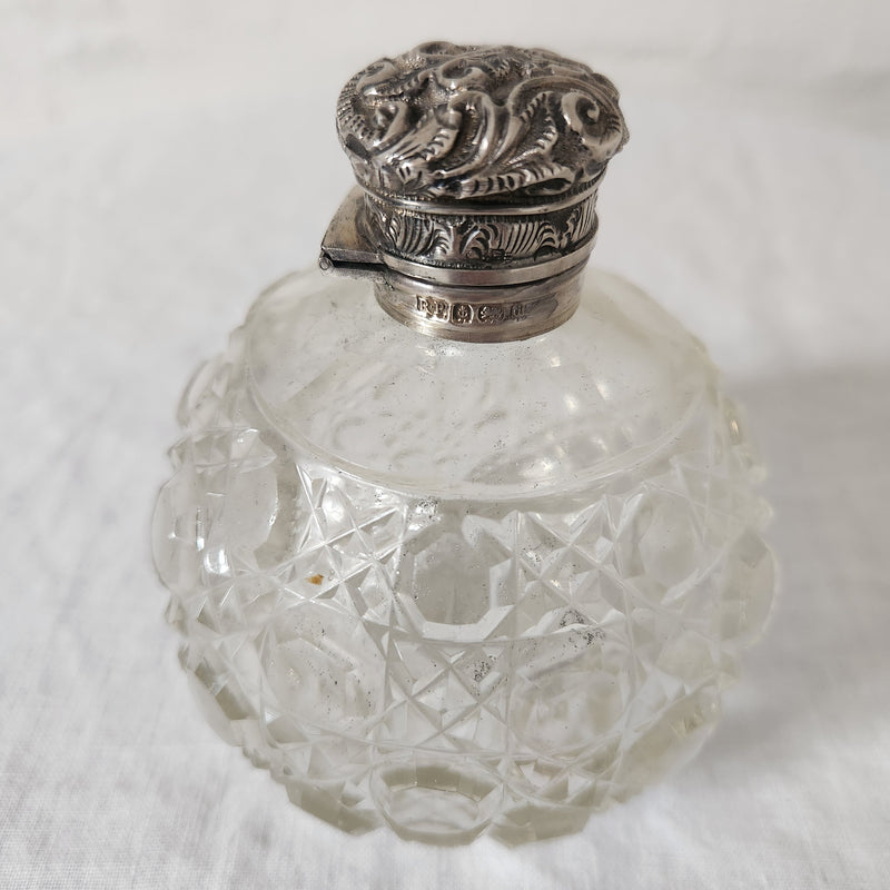 Cut Glass Edwardian Perfume Bottle Circa 1903