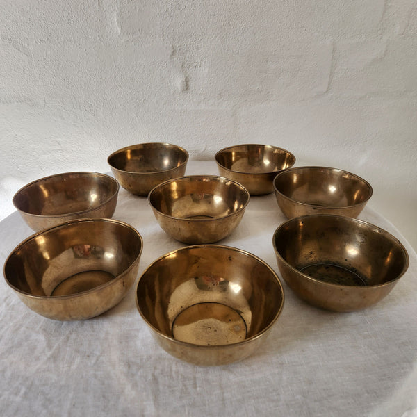 Brass bowls Set of Eight