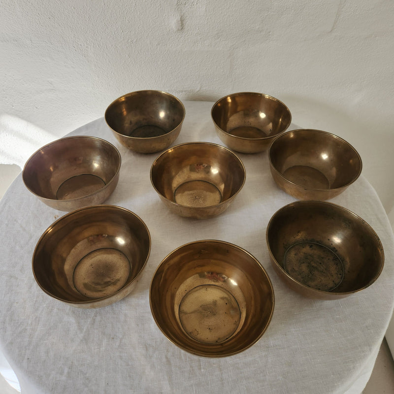 Brass bowls Set of Eight