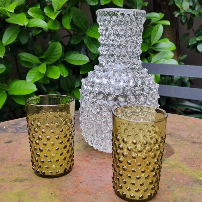 Clear Hobnail Carafe