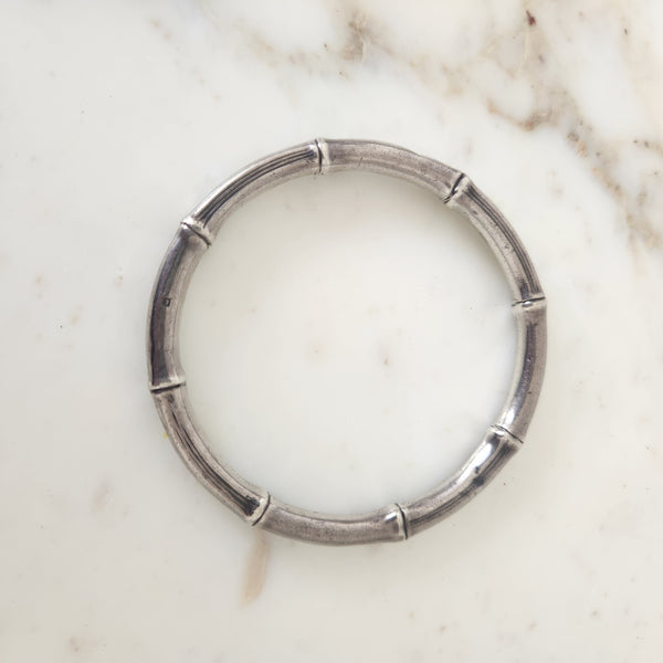 Vintage Sterling Silver Bamboo Bangle