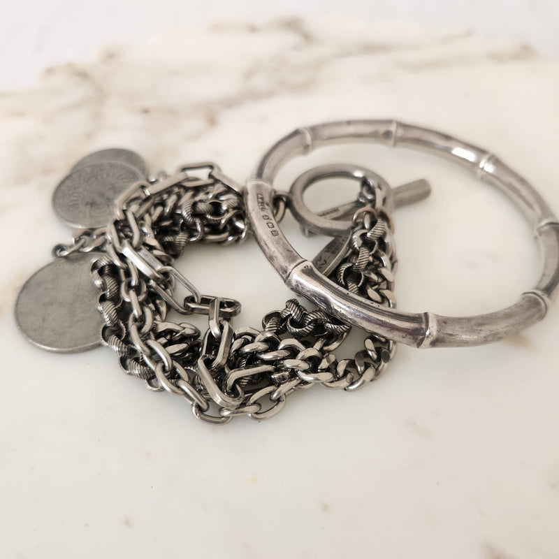 Vintage Ben Amun Coin Charm Bracelet