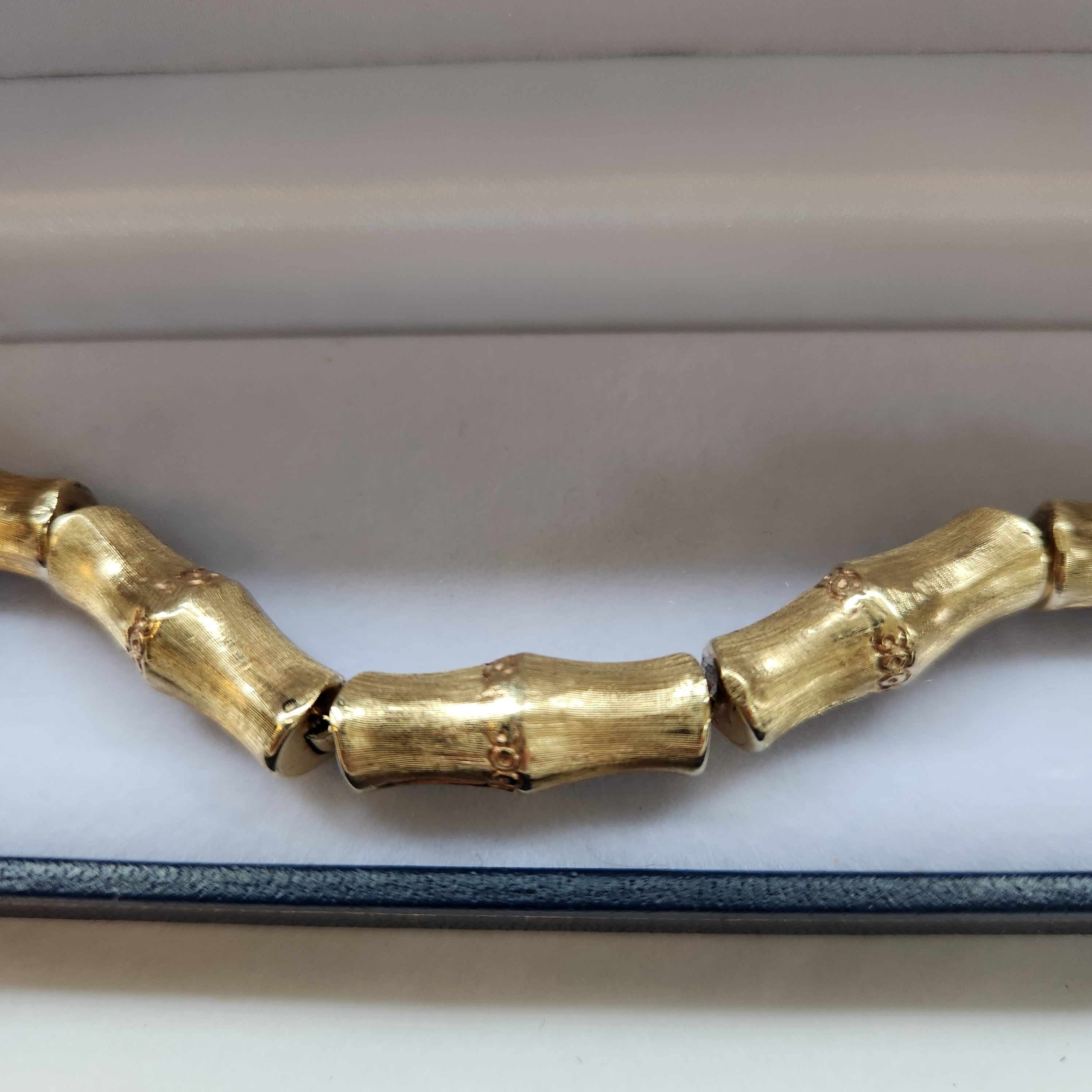 14ct Gold Vintage Bamboo Bracelet - 1960's