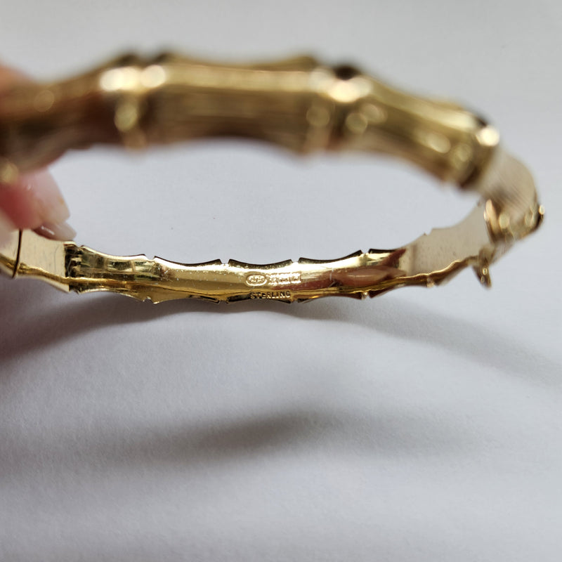 Vintage Gold Vermeil Bamboo Bangle