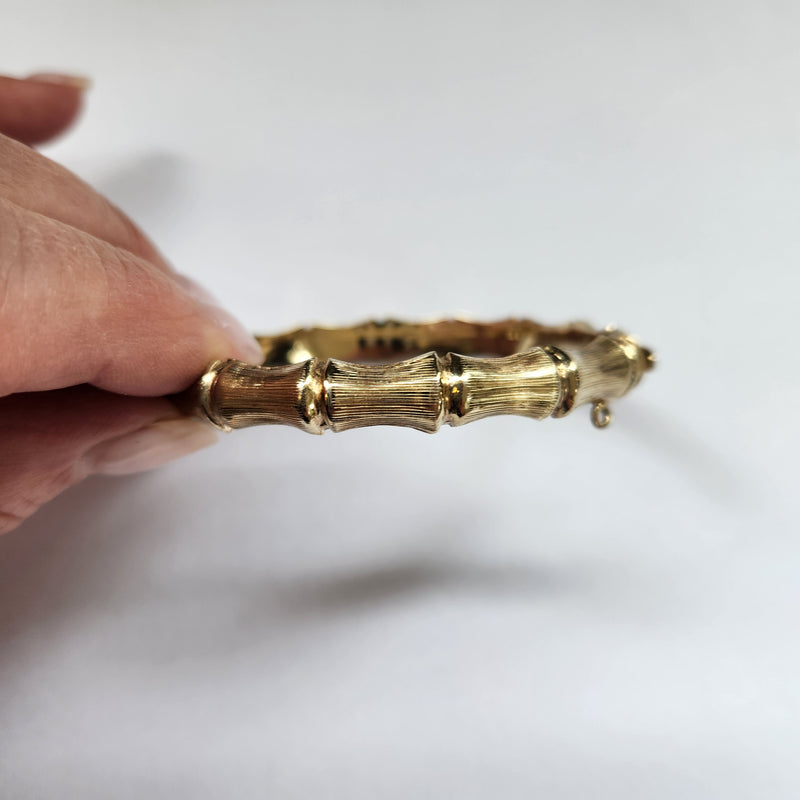 Vintage Gold Vermeil Bamboo Bangle