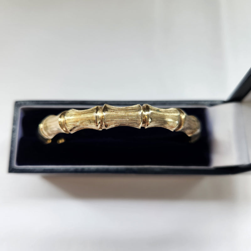 Vintage Gold Vermeil Bamboo Bangle