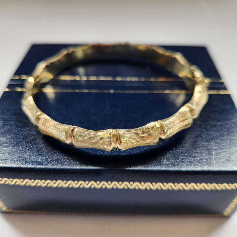 Vintage Gold Vermeil Bamboo Bangle