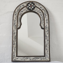 Vintage Moroccan Mosaic Arch Mirror