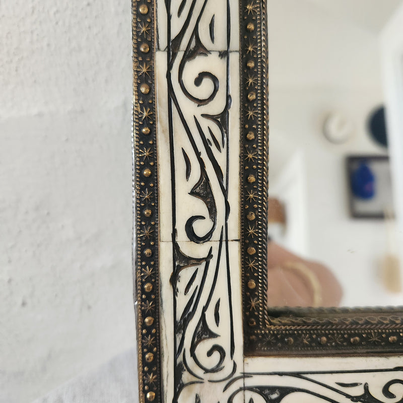 Vintage Moroccan Mosaic Arch Mirror