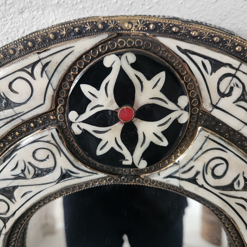 Vintage Moroccan Mosaic Arch Mirror