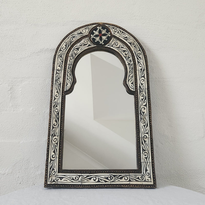 Vintage Moroccan Mosaic Arch Mirror