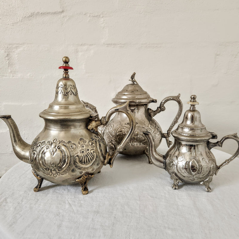 Vintage Moroccan Silver-plated Teapot