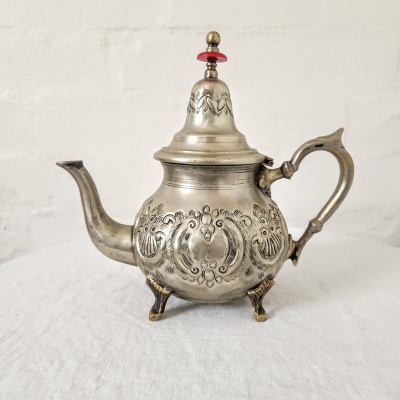 Vintage Moroccan Silver-plated Teapot