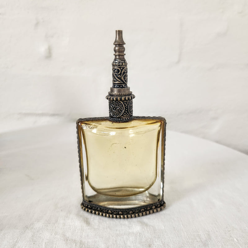 Moroccan Glass Perfume Bottle - Yellow
