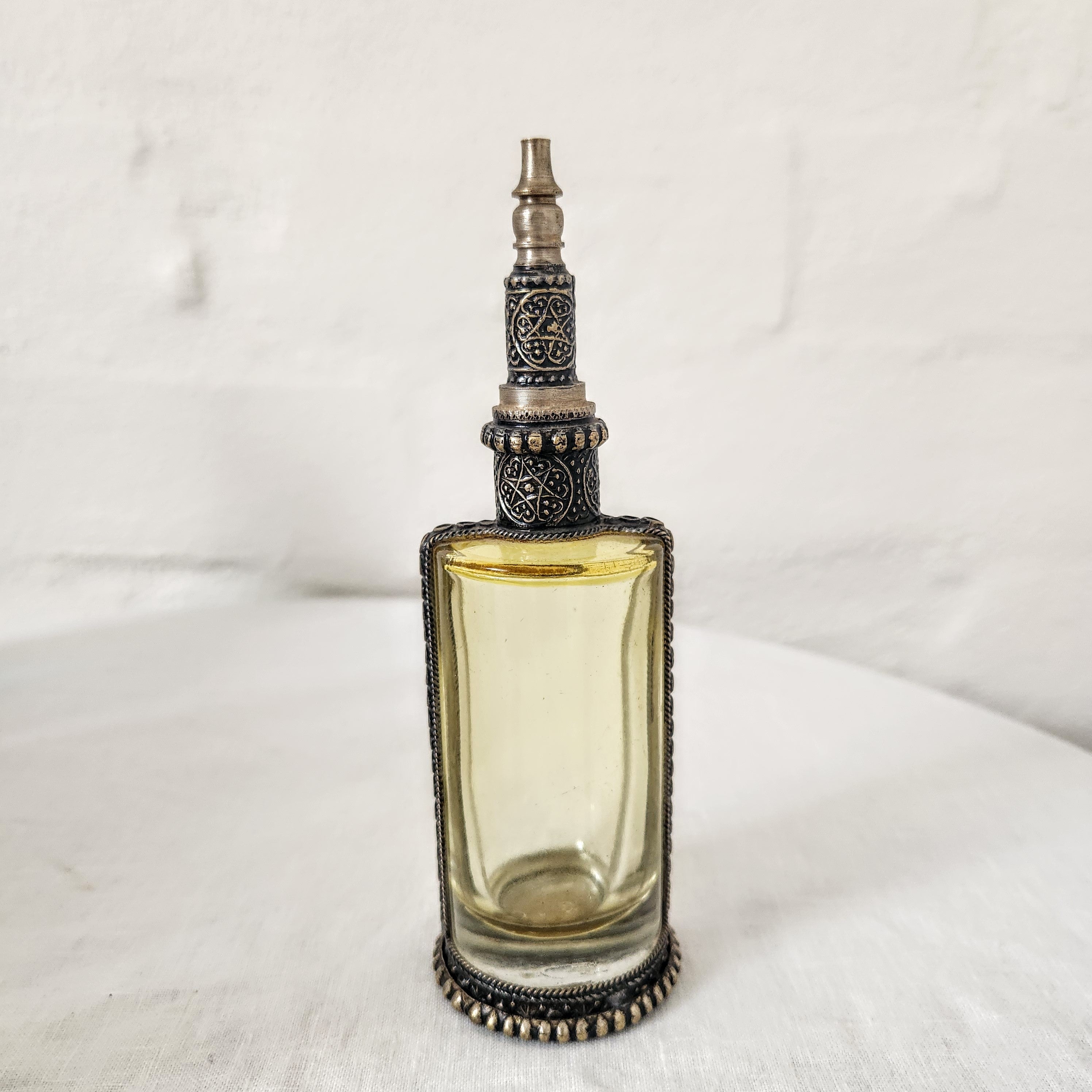 Moroccan Glass Perfume Bottle - Yellow