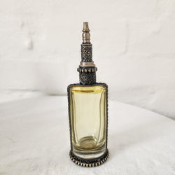 Moroccan Glass Perfume Bottle - Yellow