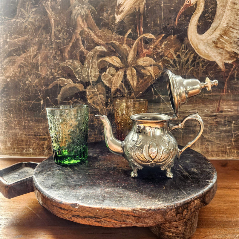 Vintage Moroccan Silver-plated Teapot