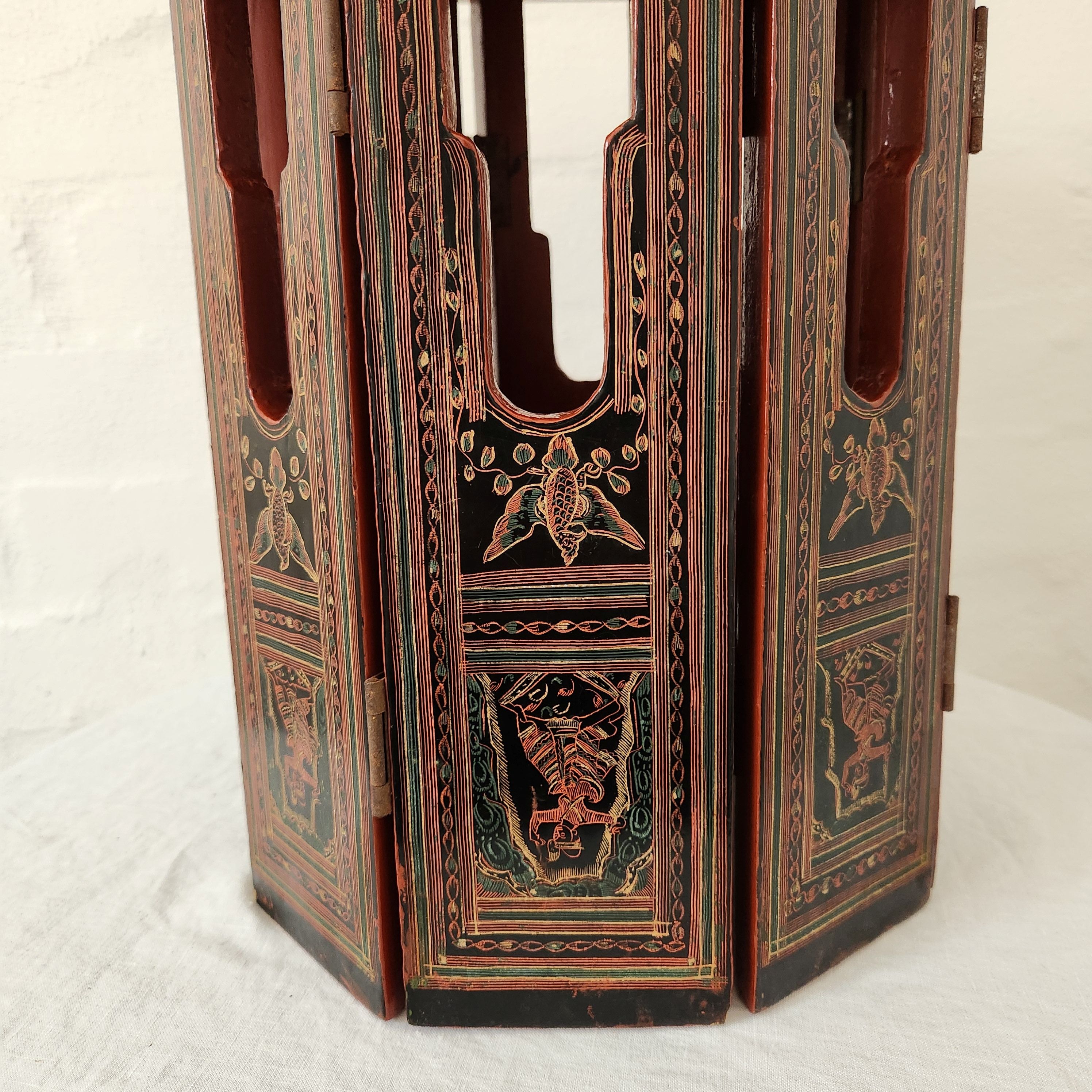 Small Handmade Burmese Octagonal Wooden Table