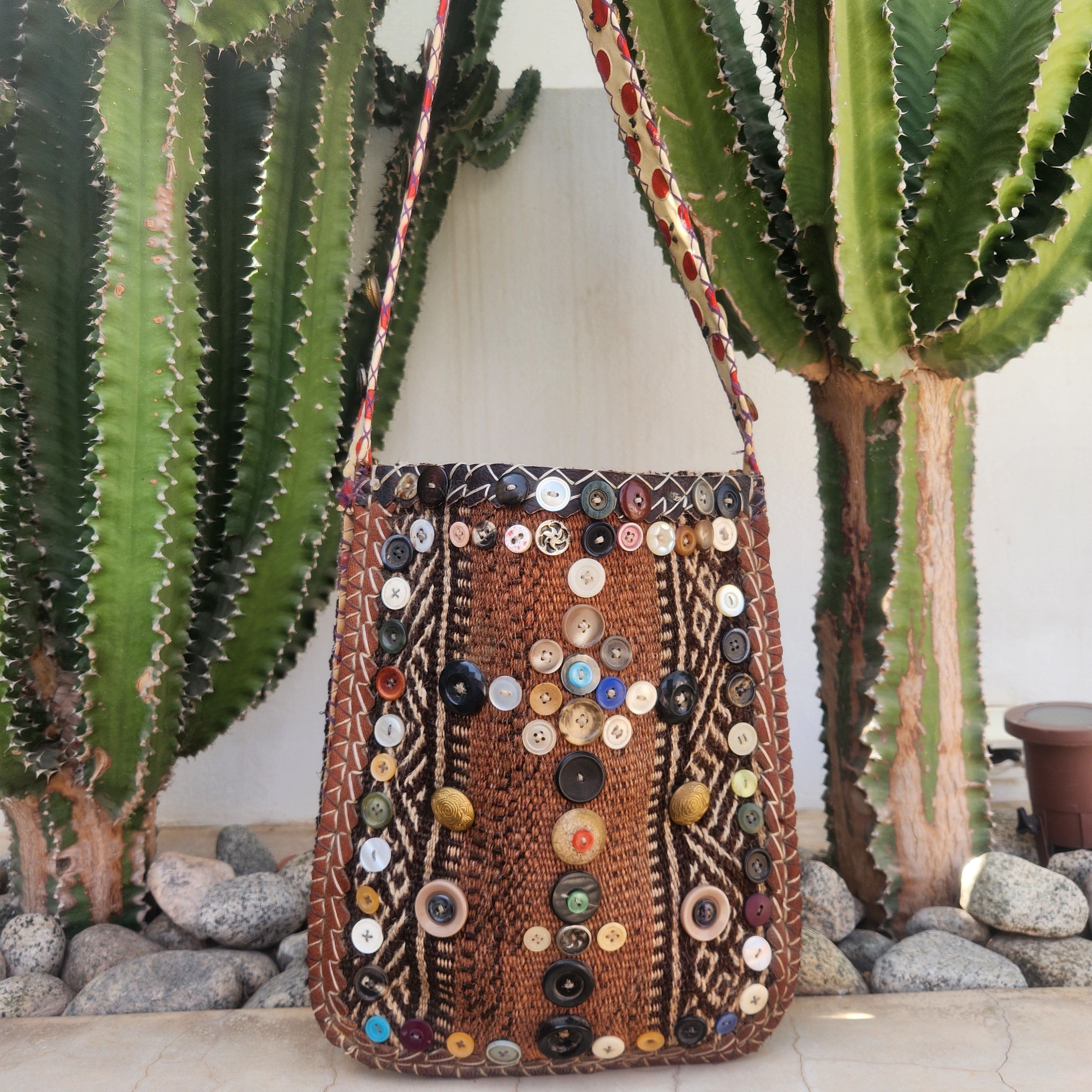 Moroccan Carpet Button Bag