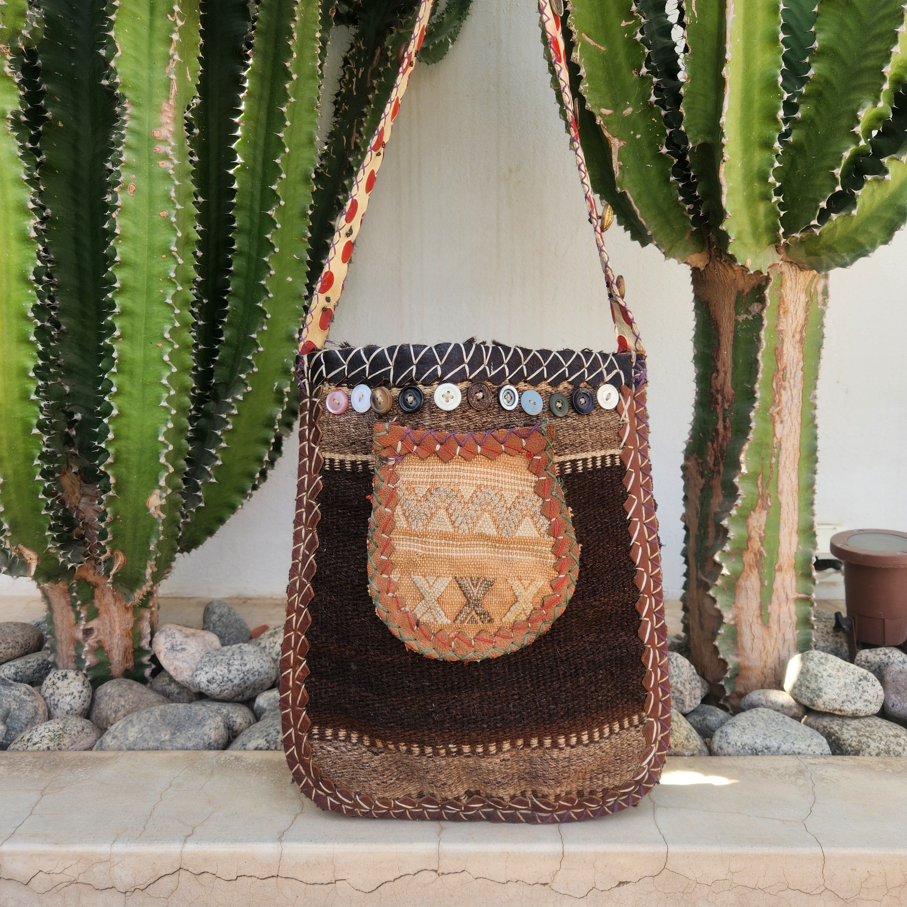 Moroccan Carpet Button Bag