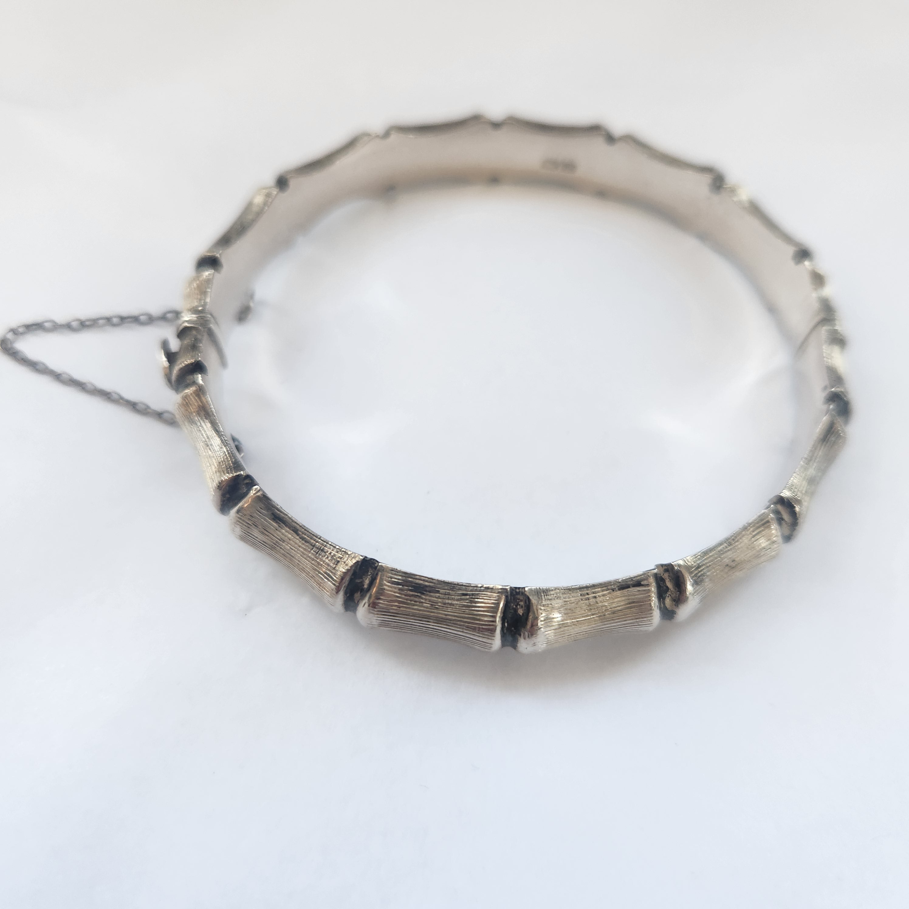 CPS Sterling Silver Vintage Bamboo Bangle