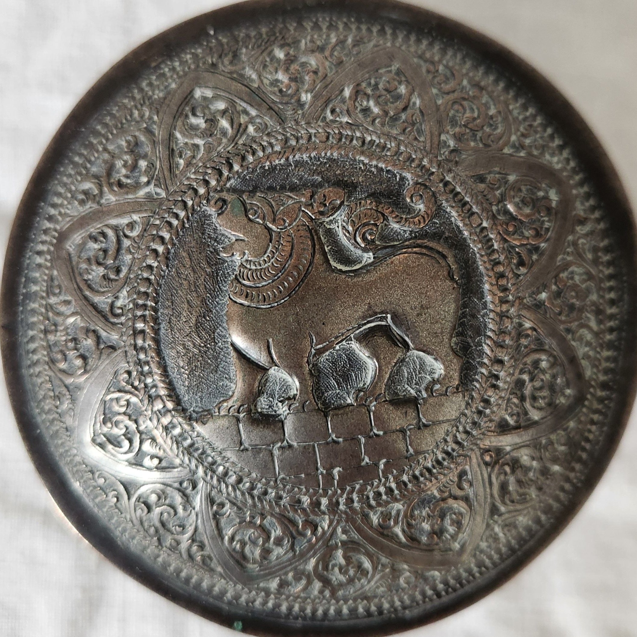 Burmese Silver Trinket Box