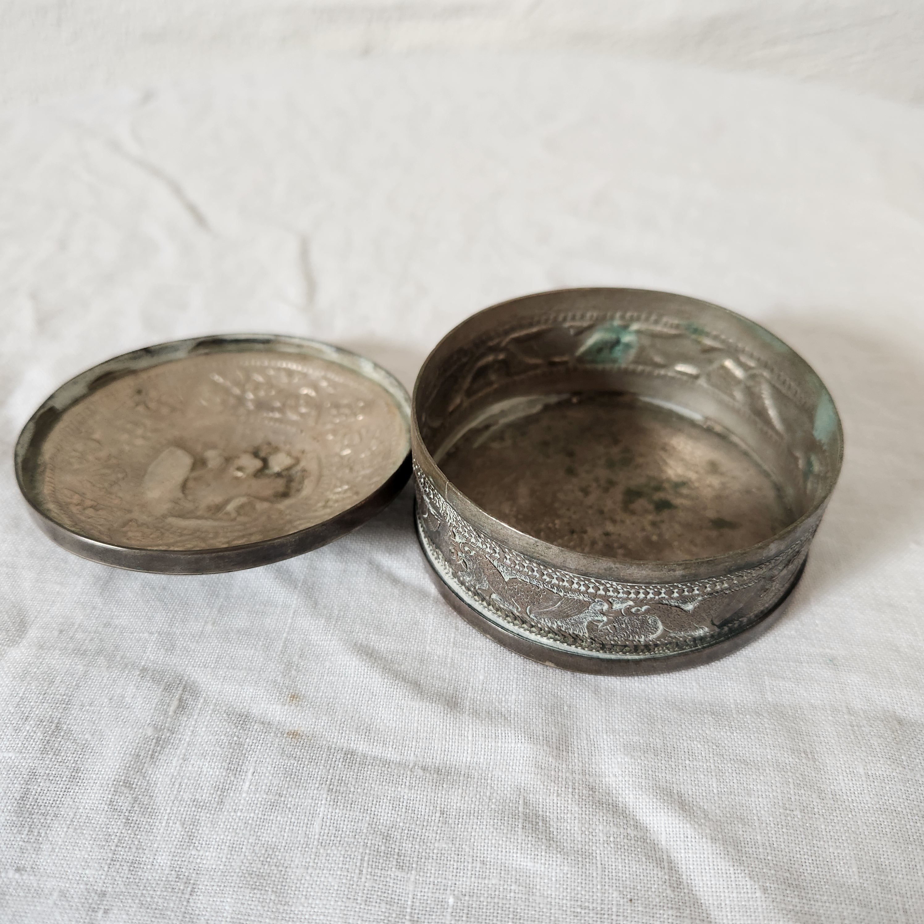 Burmese Silver Trinket Box