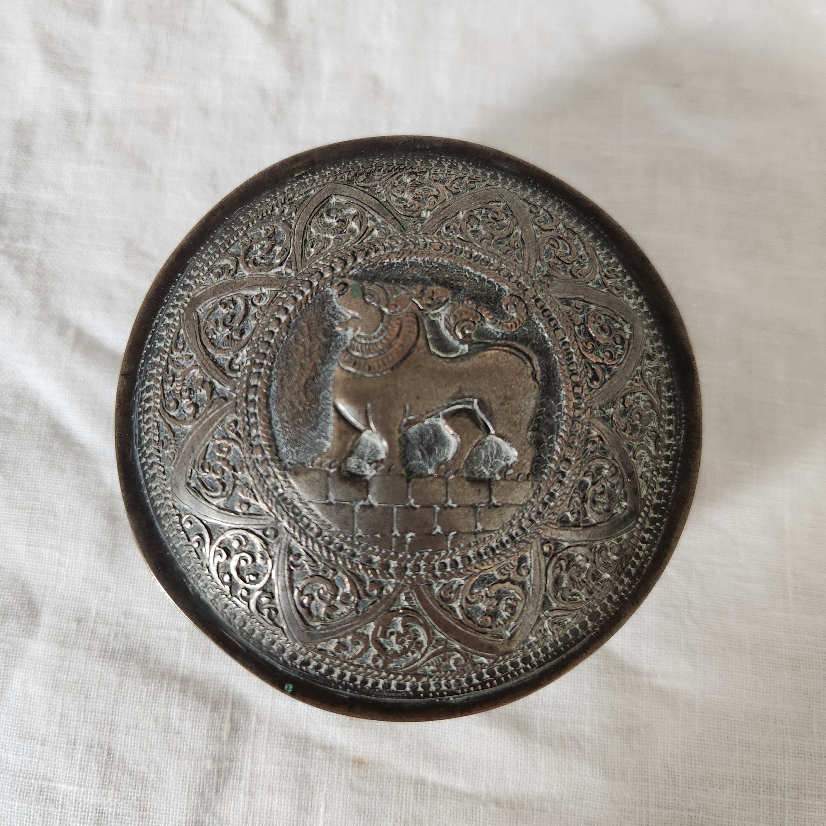 Burmese Silver Trinket Box