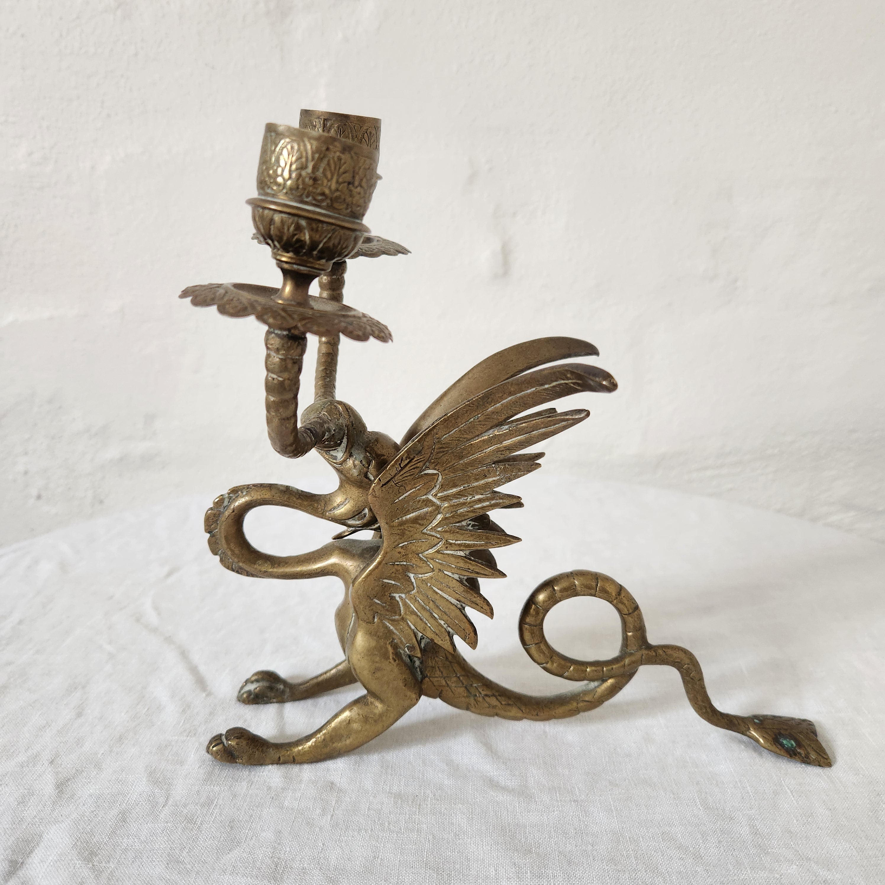 Vintage French Brass Candelabra