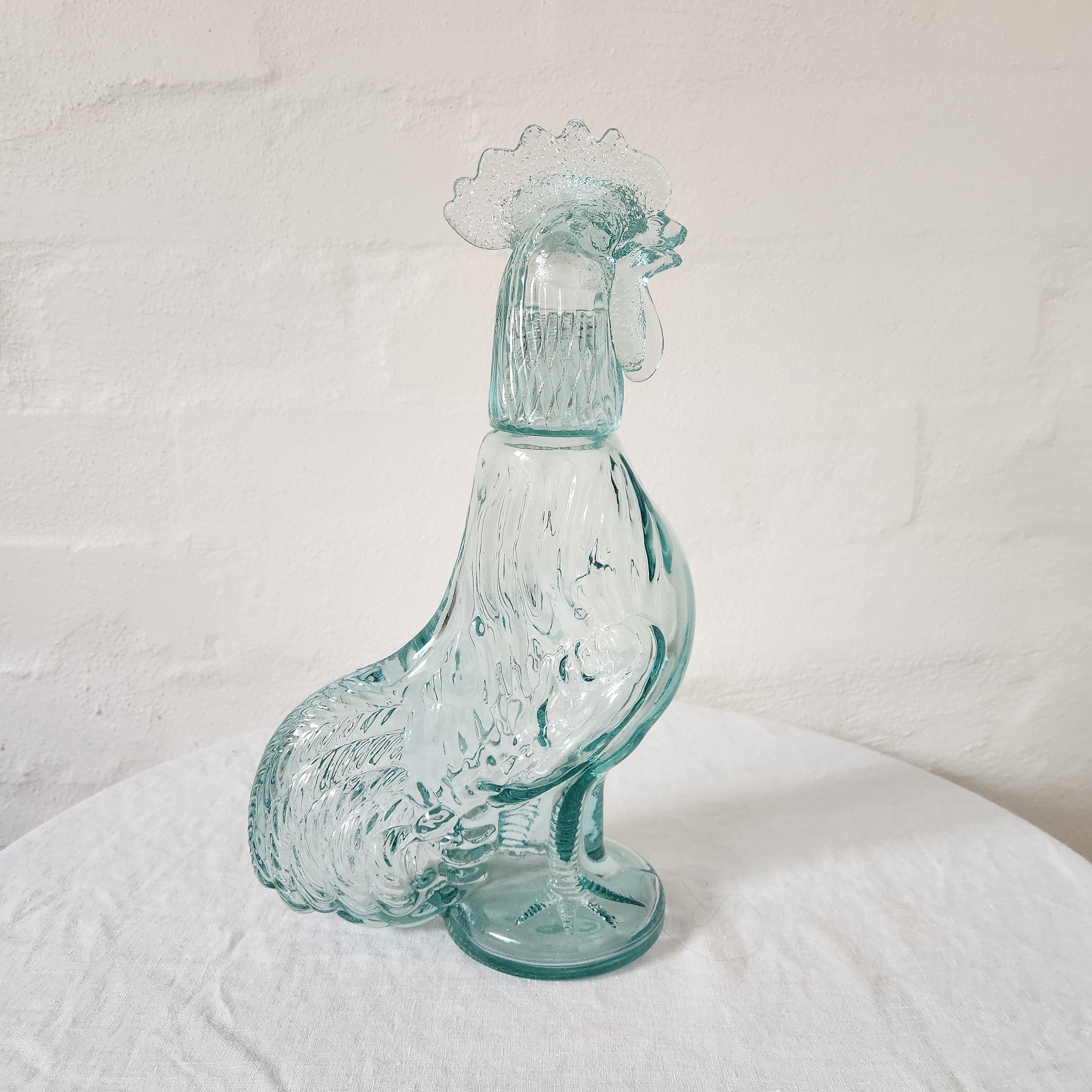 Vintage Italian 1930’s Glass Rooster Decanter