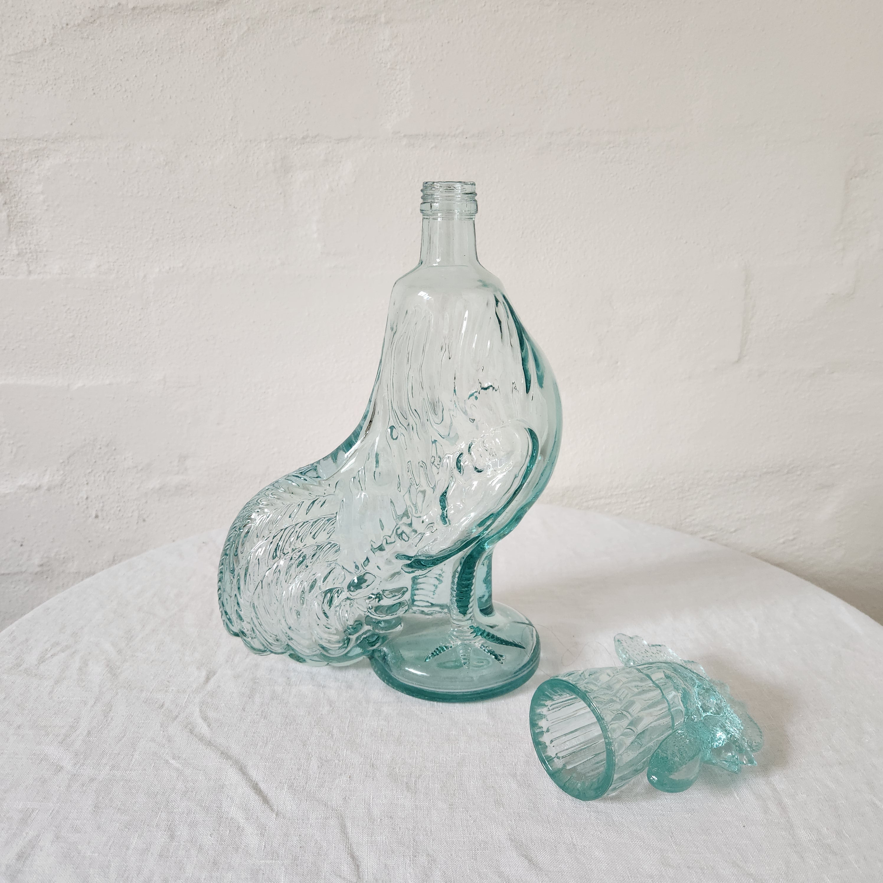 Vintage Italian 1930’s Glass Rooster Decanter