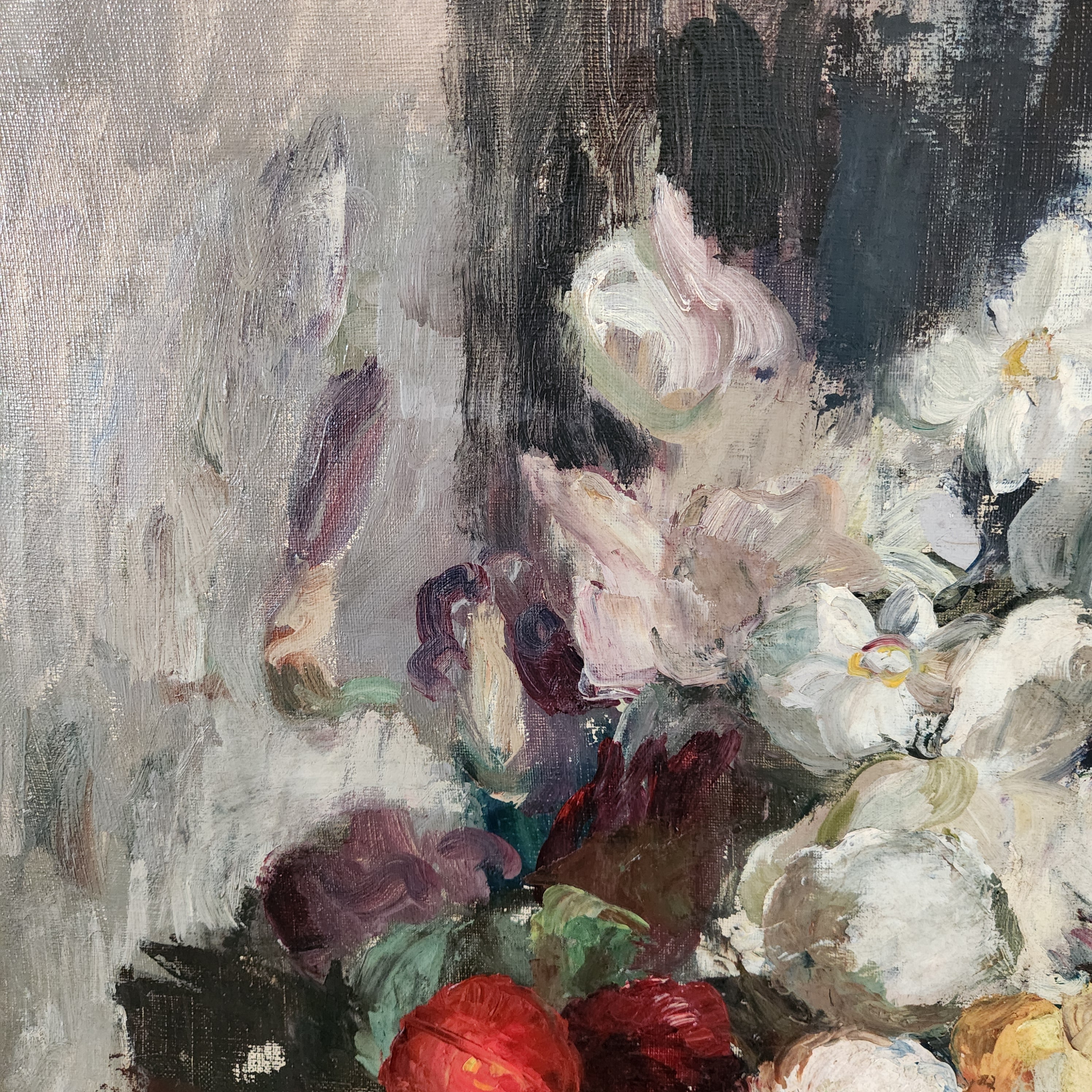 Madeleine Vaury 1930’s Original Oil Painting - Vase of Flowers