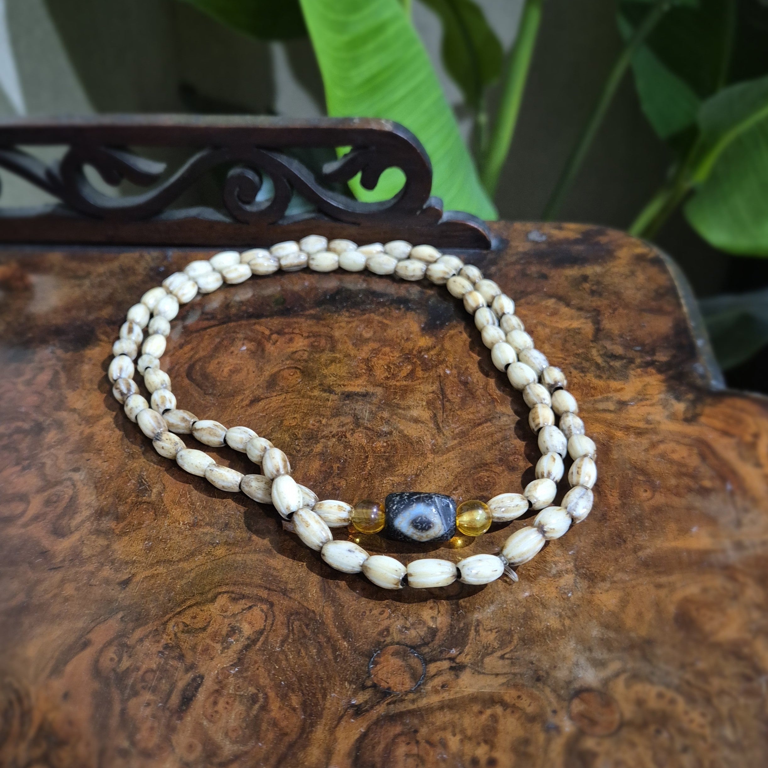Vintage Tibetan Dzi Bead Necklace