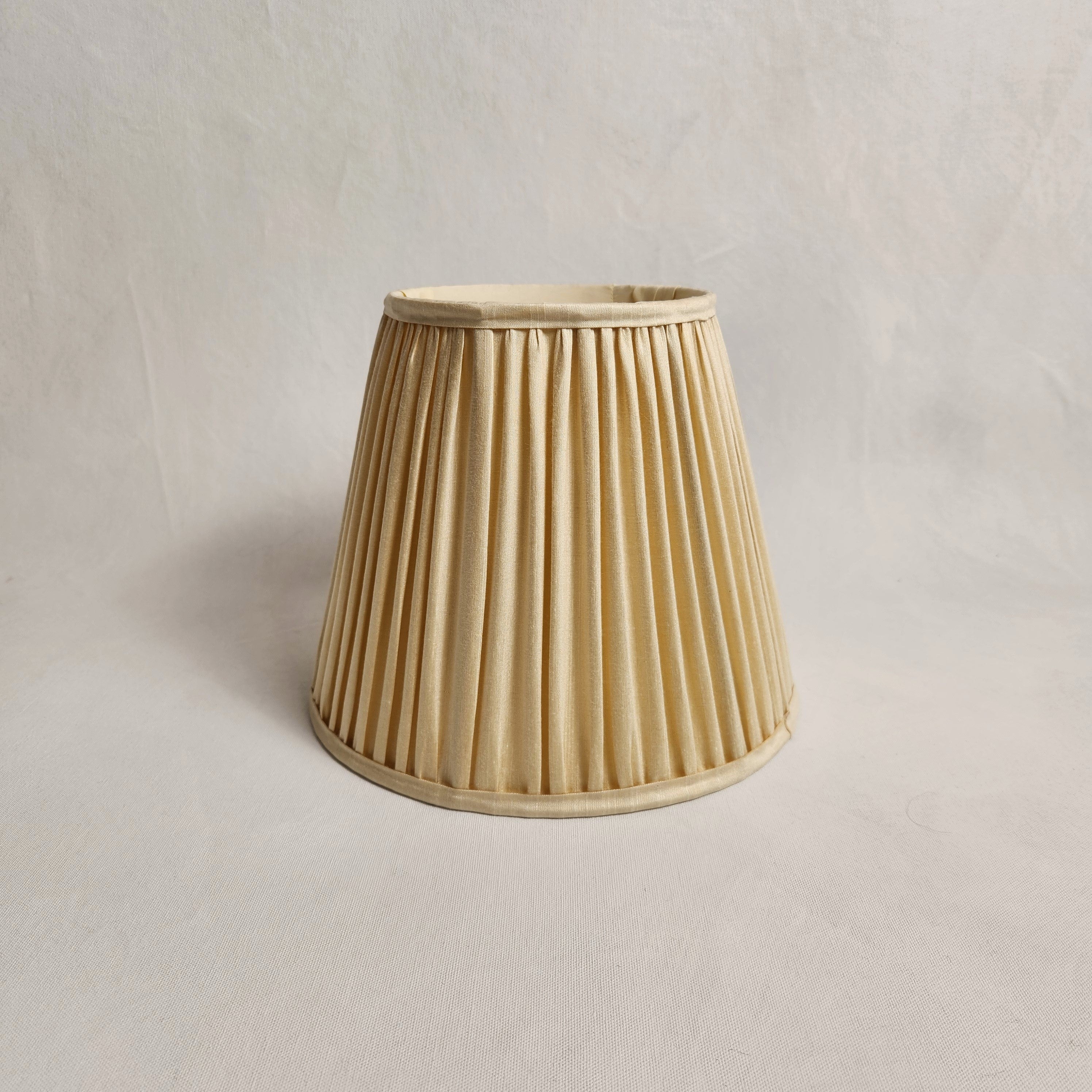 Kiara Pleated Silk Lampshade - Buttermilk