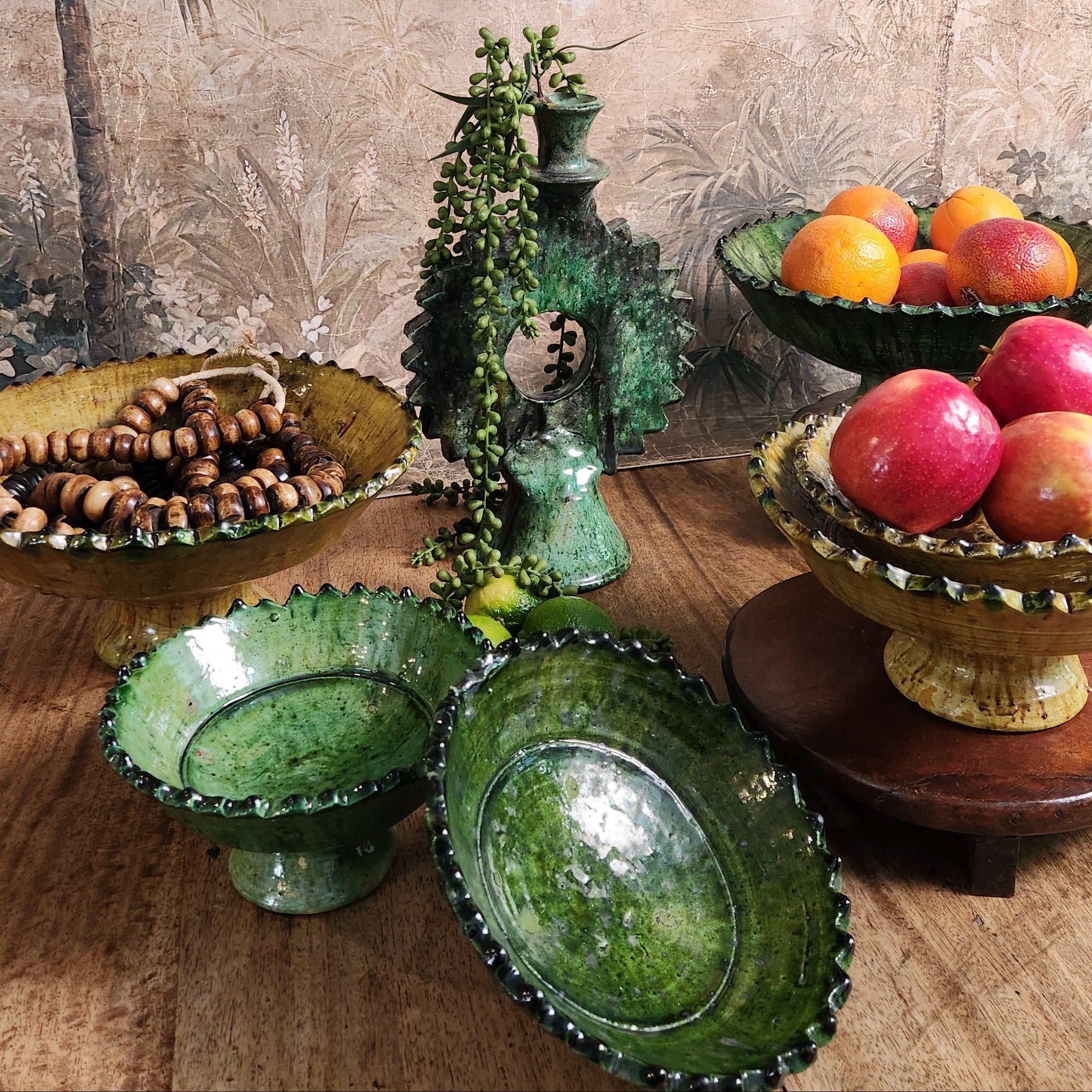 Tamegroute Flat Bowl - Vert