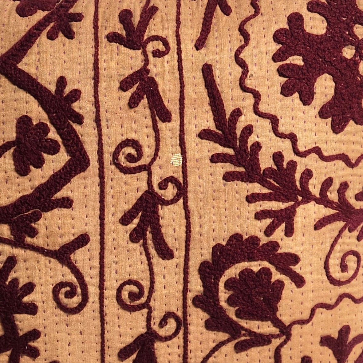 Suzani Cushion #31 - Orange and Red 50x50