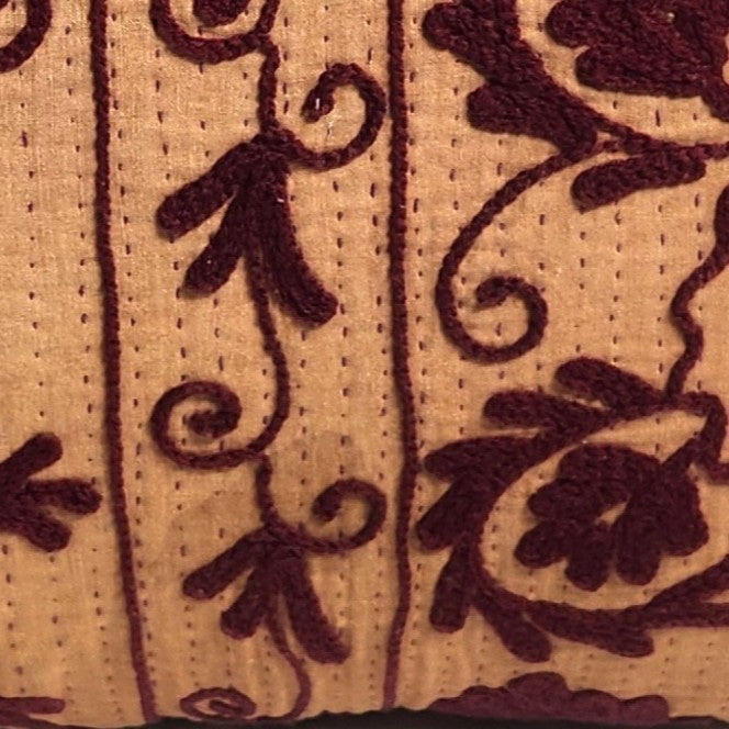 Suzani Cushion #31 - Orange and Red 50x50