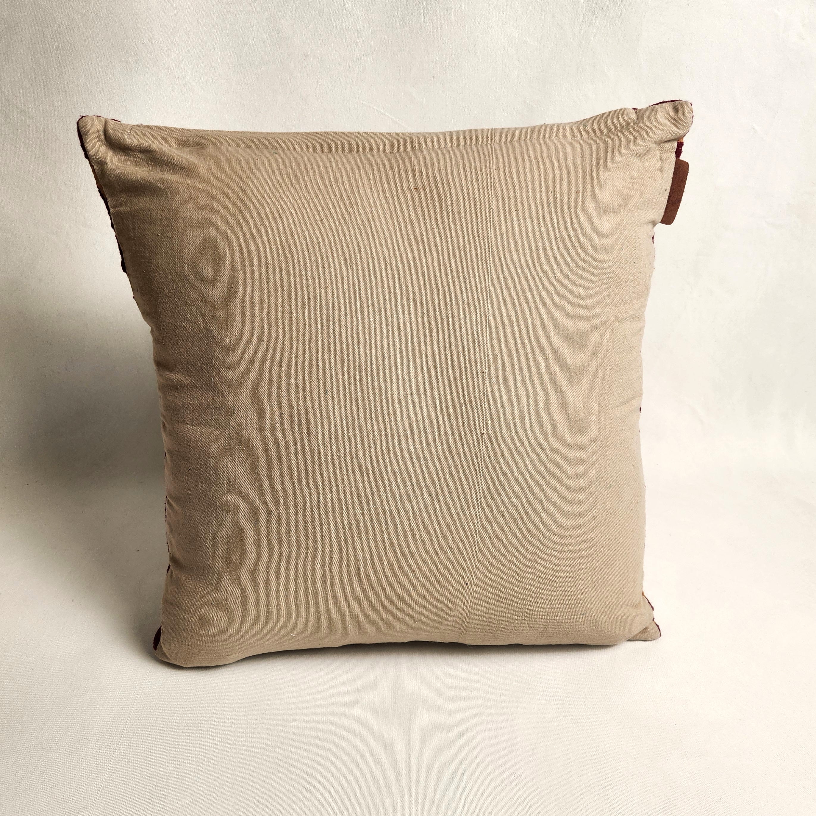 Suzani Cushion #32 - Orange and Red 50x50